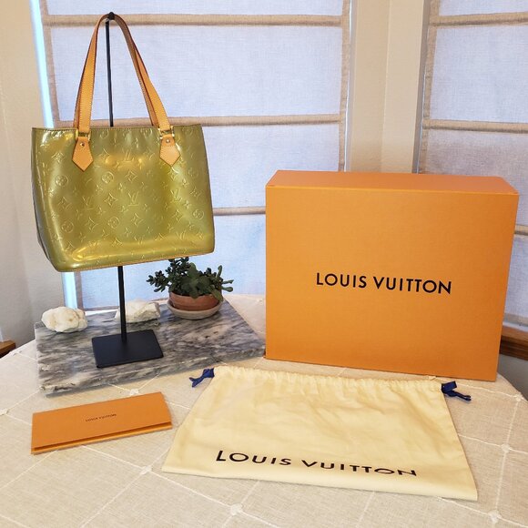 Louis Vuitton FULL INCLUSION Houston Tote - Vintage Green Vernis Leather - Picture 3 of 15